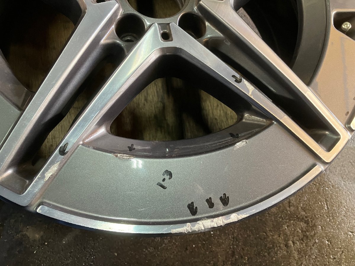 ベンツ　Cクラス W206 S206　ホイール　AMG　F: 7.5J 18インチ ET40 R: 8.5J ET52　4本　傷あり/ A2064011700 A2064011800 / アルミ_画像6