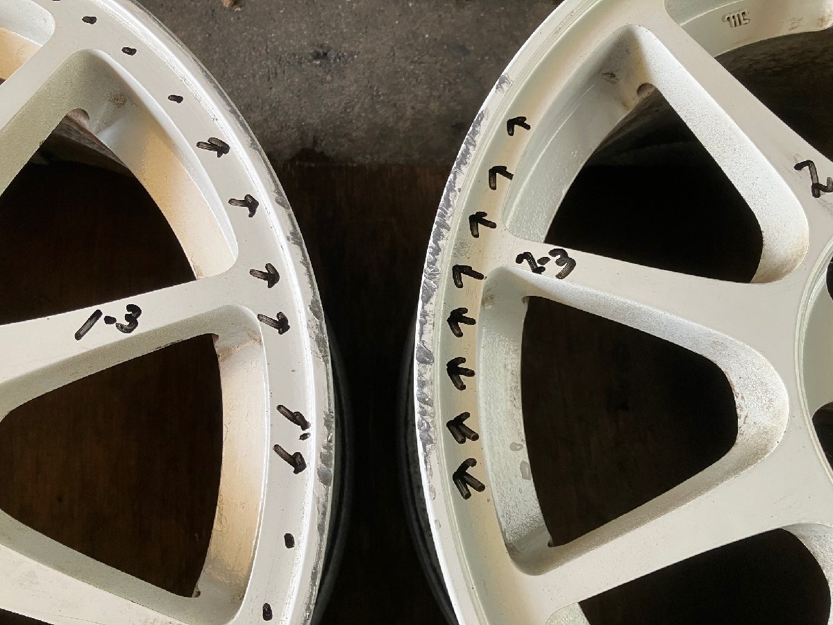 ホンダ　インテグラ DC2 タイプR ? ホイール　16インチ 7J +50 5H 114.3　ホワイト　4本　多数傷/ ホイル アルミ 16 7 ステップワゴン_画像6