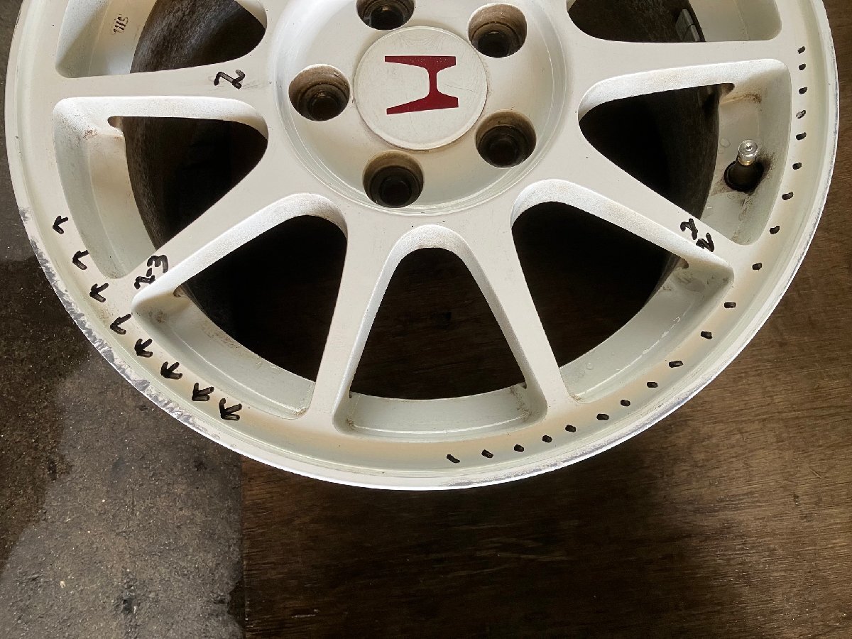 ホンダ　インテグラ DC2 タイプR ? ホイール　16インチ 7J +50 5H 114.3　ホワイト　4本　多数傷/ ホイル アルミ 16 7 ステップワゴン_画像5