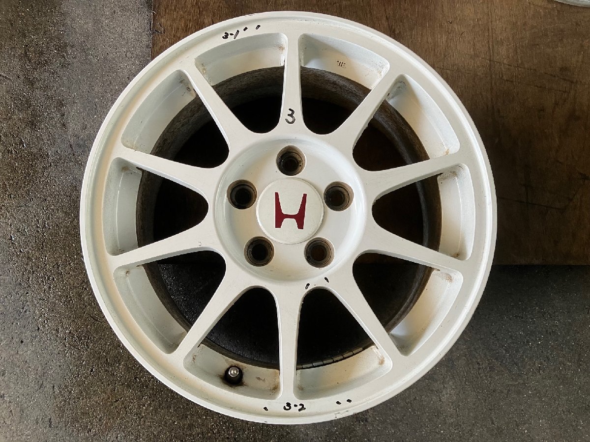 ホンダ　インテグラ DC2 タイプR ? ホイール　16インチ 7J +50 5H 114.3　ホワイト　4本　多数傷/ ホイル アルミ 16 7 ステップワゴン_画像7