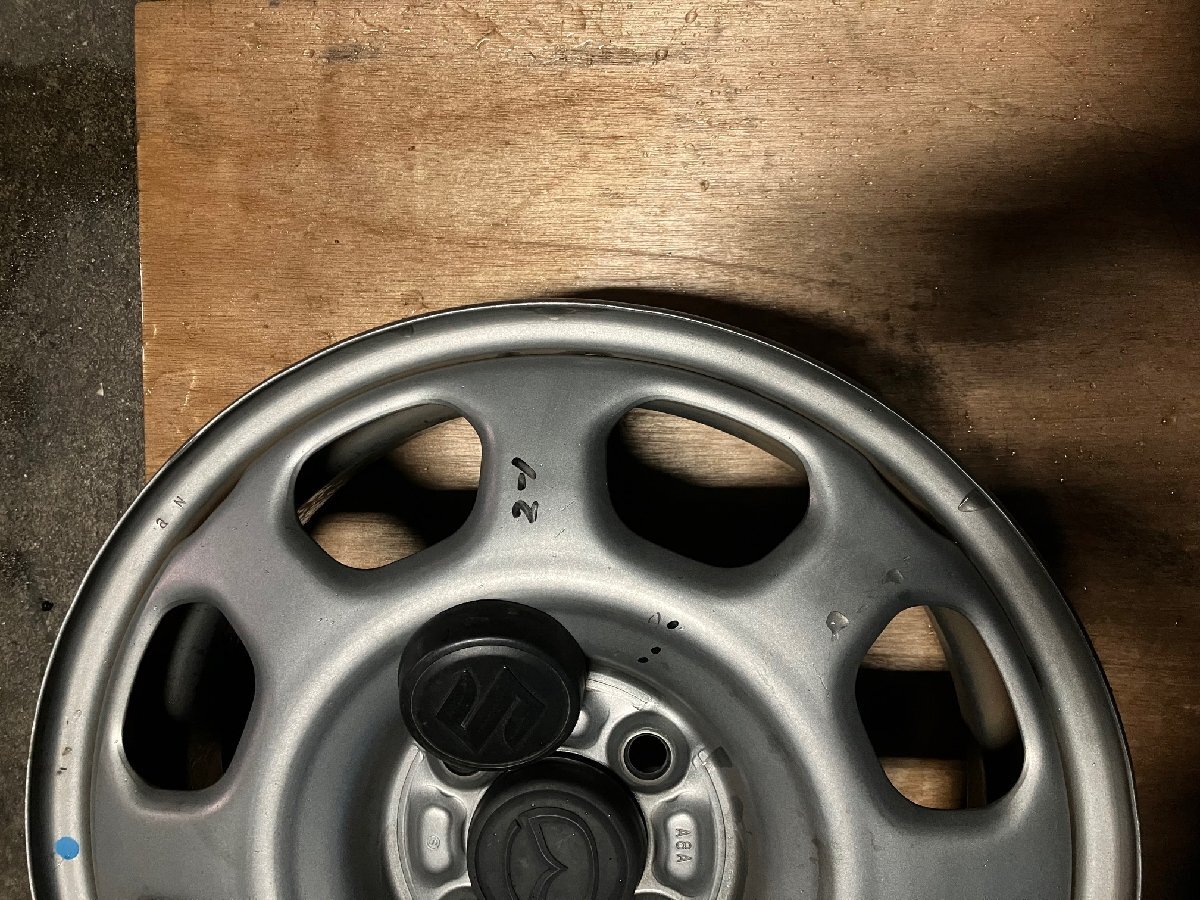 マツダ フレアクロス MS31S MS41S スチールホイール 15インチ 4.5J 4H 100 グレー 4本 / 1AA0-37-600BTT / ハスラー ホイール 鉄チン_画像2