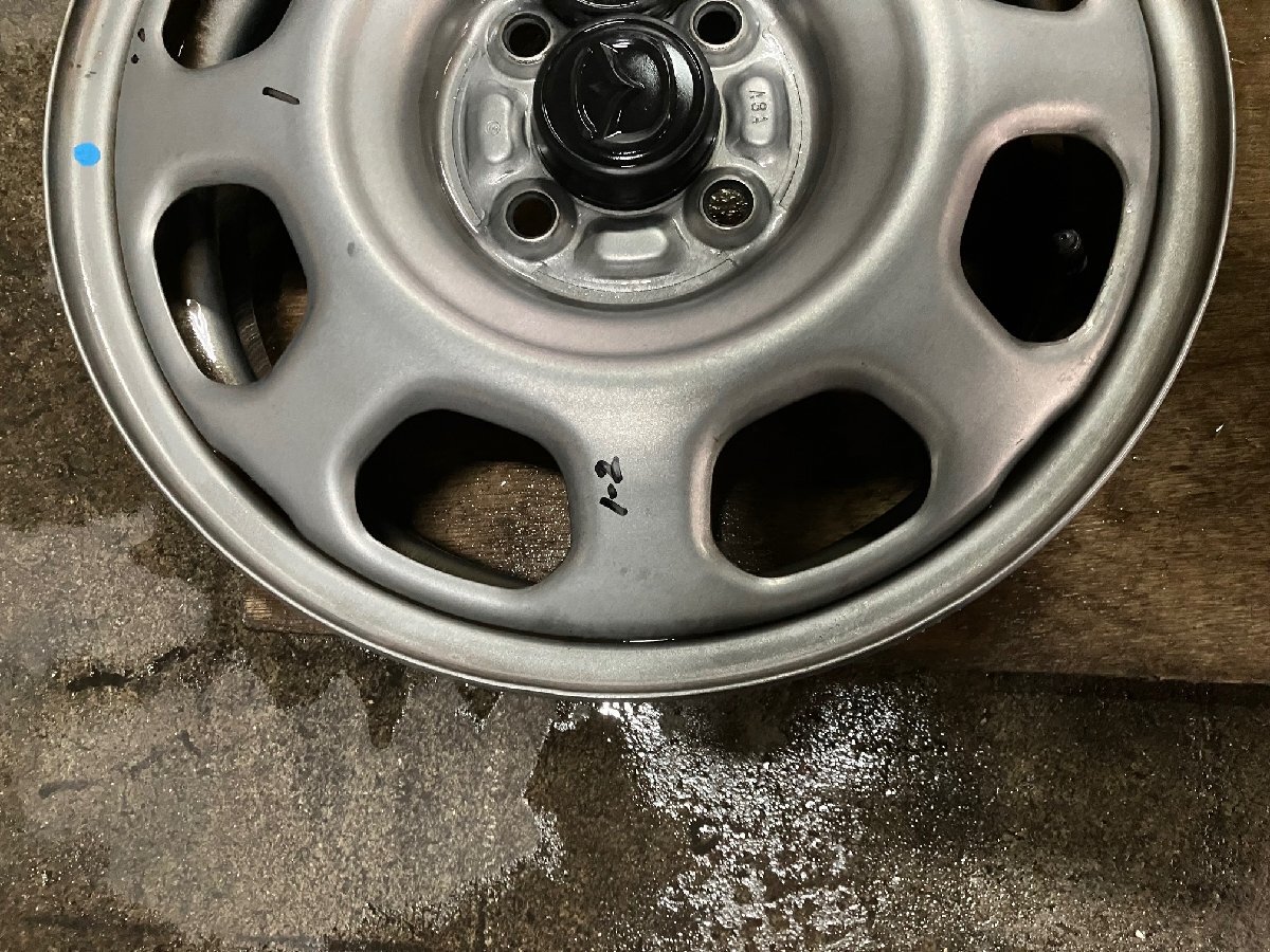 マツダ フレアクロス MS31S MS41S スチールホイール 15インチ 4.5J 4H 100 グレー 4本 / 1AA0-37-600BTT / ハスラー ホイール 鉄チン_画像3