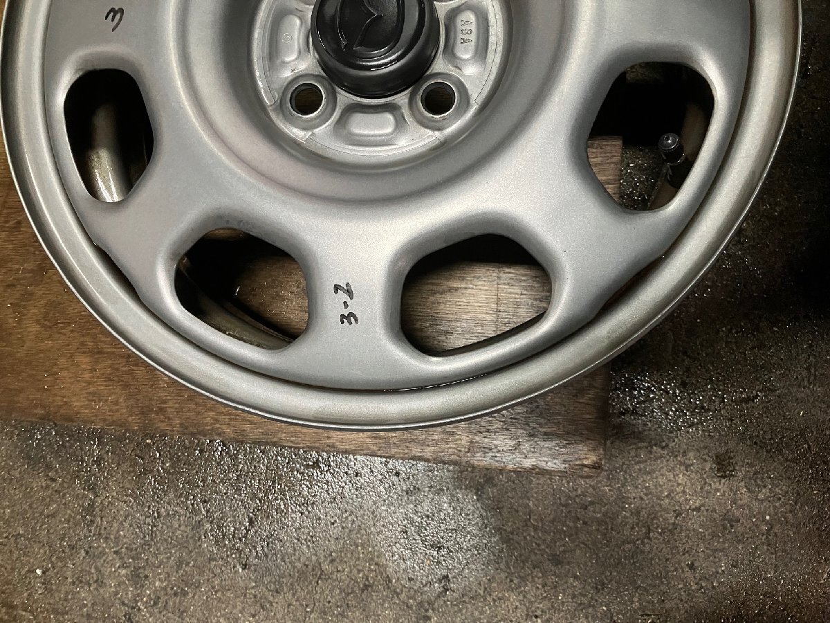 マツダ フレアクロス MS31S MS41S スチールホイール 15インチ 4.5J 4H 100 グレー 4本 / 1AA0-37-600BTT / ハスラー ホイール 鉄チン_画像7