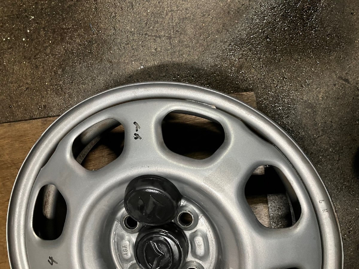 マツダ フレアクロス MS31S MS41S スチールホイール 15インチ 4.5J 4H 100 グレー 4本 / 1AA0-37-600BTT / ハスラー ホイール 鉄チン_画像8