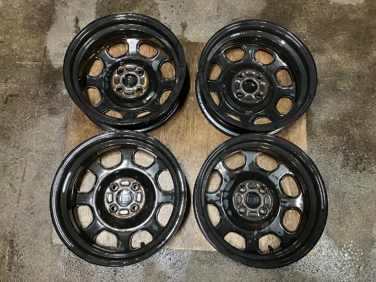 マツダ フレアクロス MS31S MS41S スチールホイール 15インチ 4.5J 4H 100 グレー 4本 / 1AA0-37-600BTT / ハスラー ホイール 鉄チン_画像10