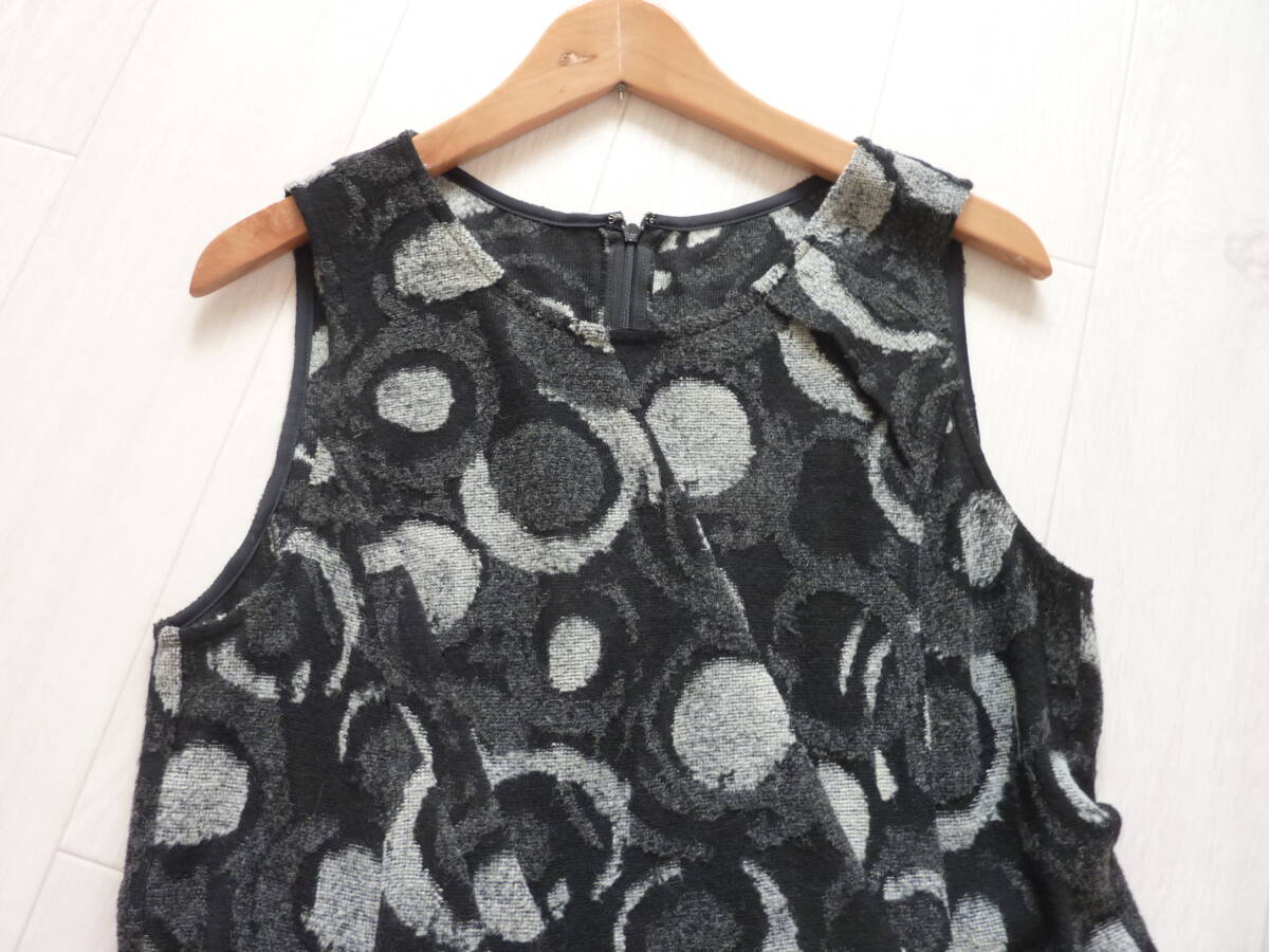 t.b センソユニコ マツオインターナショナル 日本製 ウール混 秋冬 チュニック チュニックワンピース 重ね着 38 _画像2