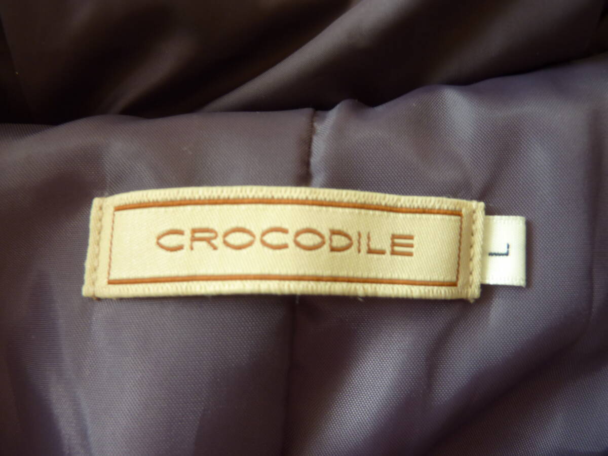 クロコダイル CROCODILE 中綿 コート ジャケット パープル系 ハーフ丈 レディース アウター L_画像8
