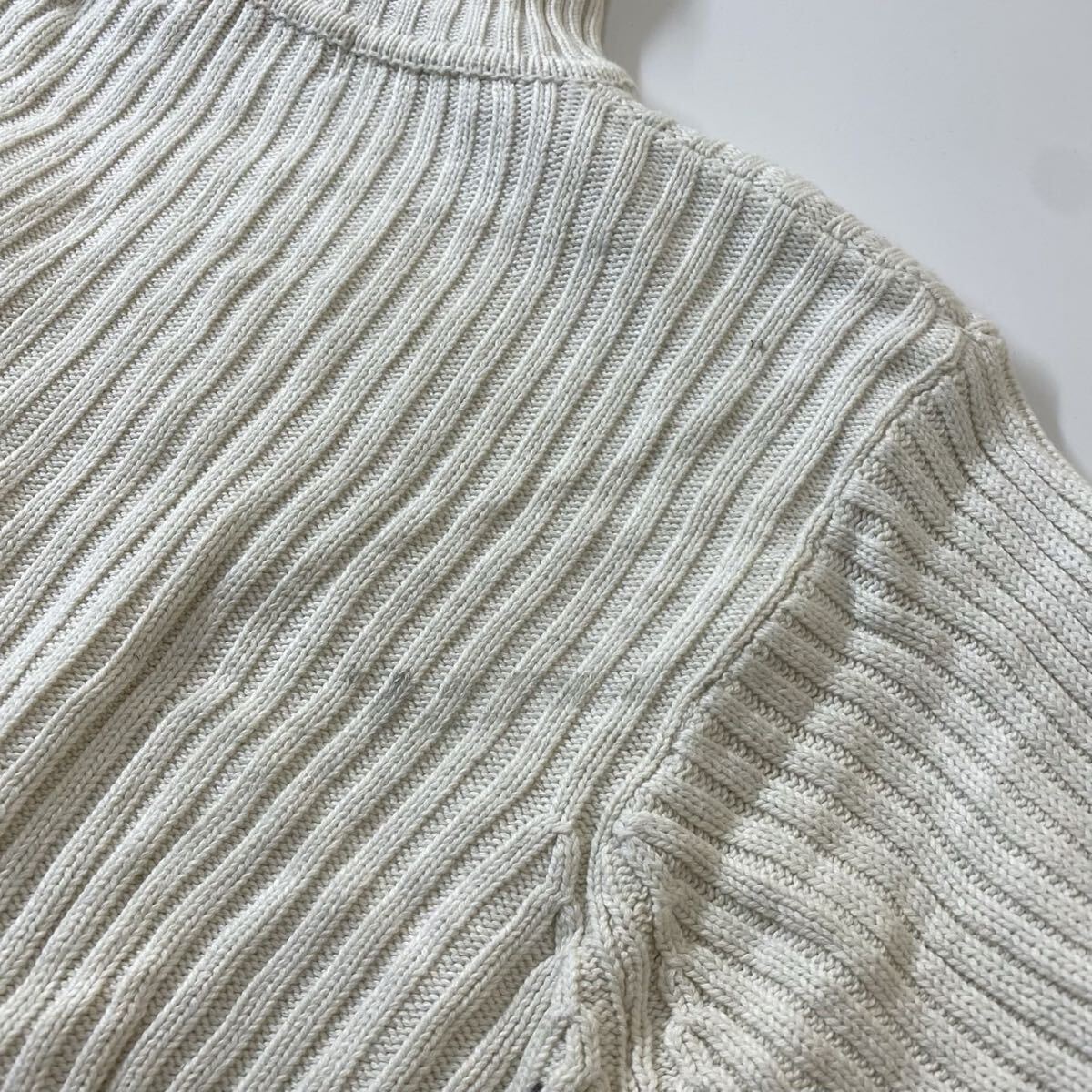 ラルフローレン ケーブルニット タートルネック ホワイト M メンズ_画像4