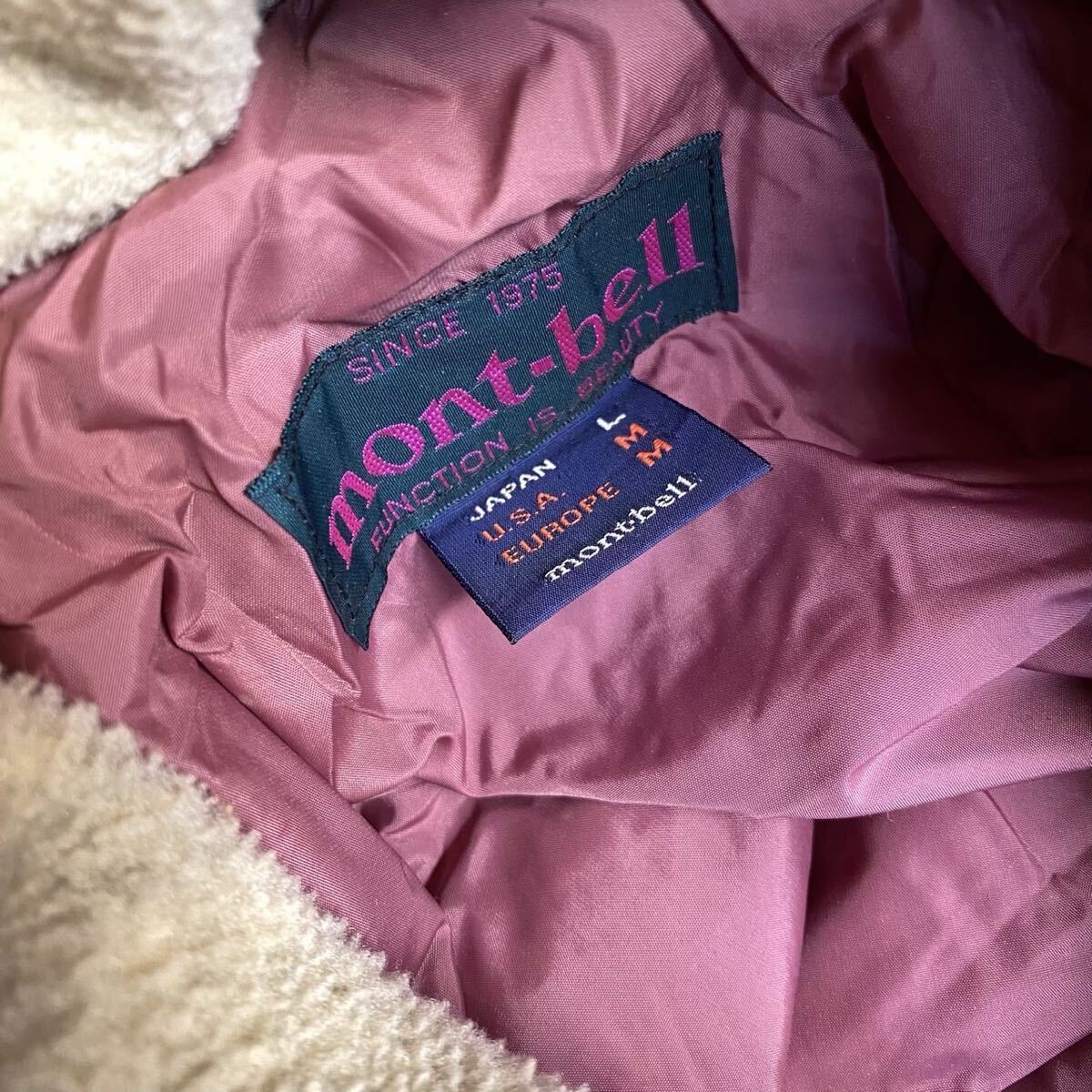 90s モンベル mont-bell フリース フルジップジャケット ベージュ L メンズ_画像4