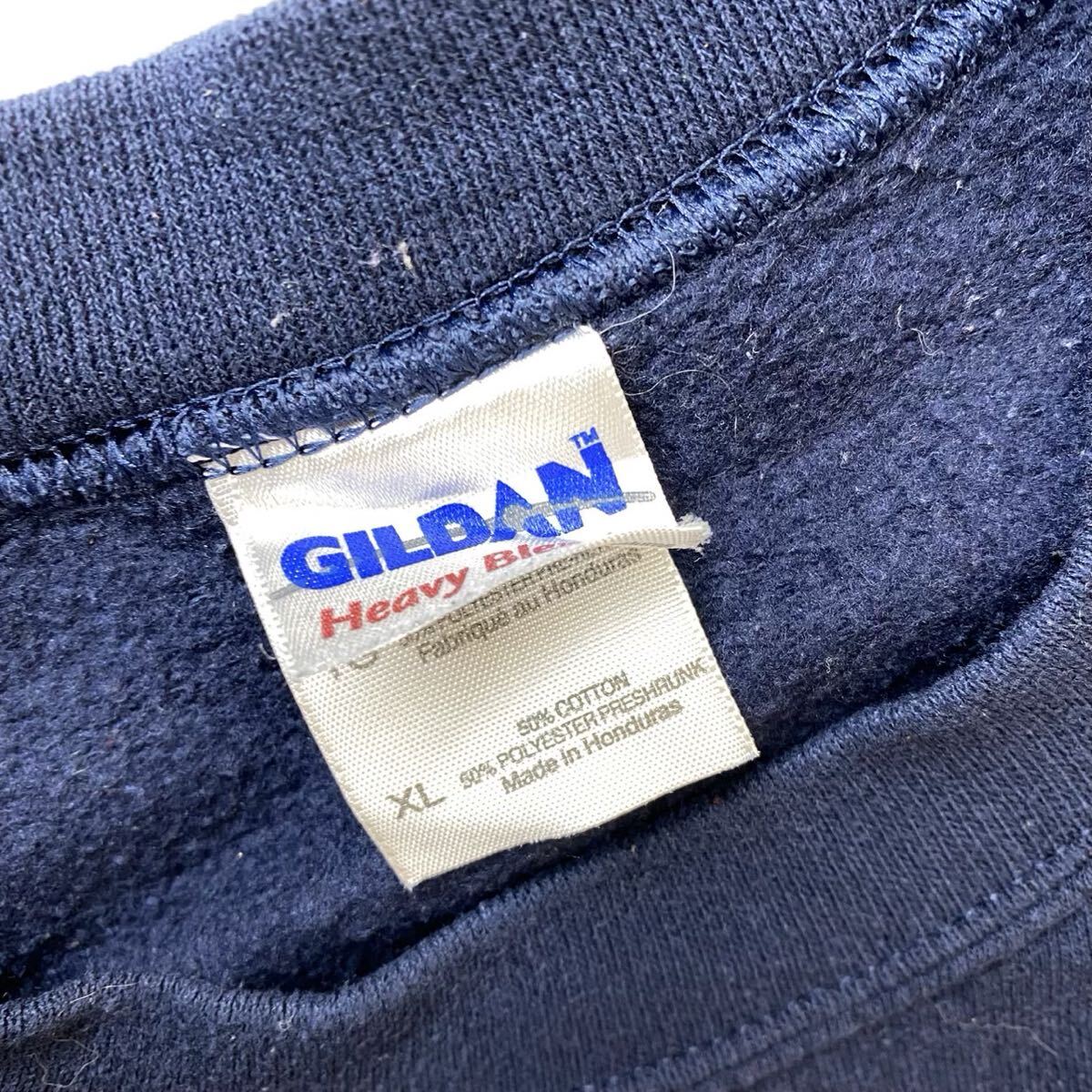 GILDAN ギルダン ヘビーウェイト USA製 シカゴ消防署 C.F.D. スウェット XL ネイビー ビンテージ_画像5