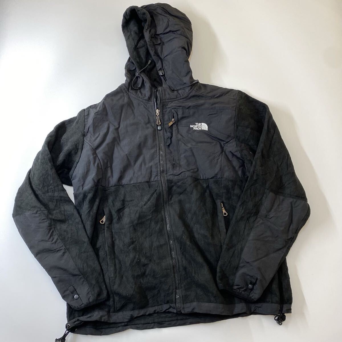 ノースフェイス THE NORTH FACE フリース フルジップ フーディ デナリジャケット ブラック 黒 US輸入_画像2
