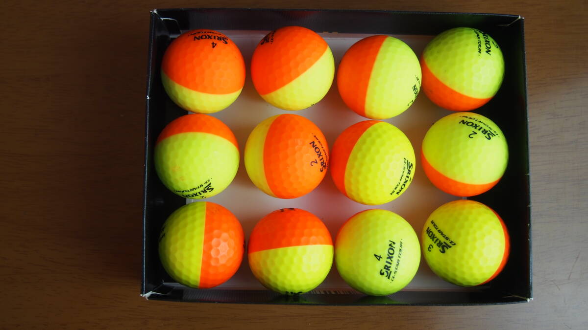 ロストボール　USモデル】スリクソン Q-STAR TOUR 12個　スリクソン Q-STAR TOUR　イェロー＆オレンジの2色 カラー混合_画像5