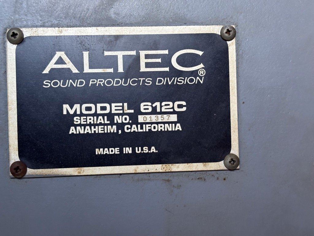 アルテック 銀箱 612C ALTEC オリジナル エンクロージャー 純正 当時物 ペア_画像7