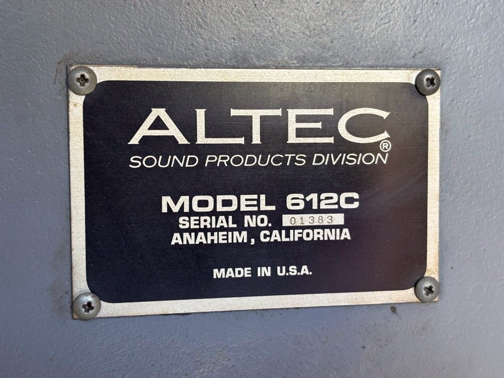 アルテック 銀箱 612C ALTEC オリジナル エンクロージャー 純正 当時物 ペア_画像8