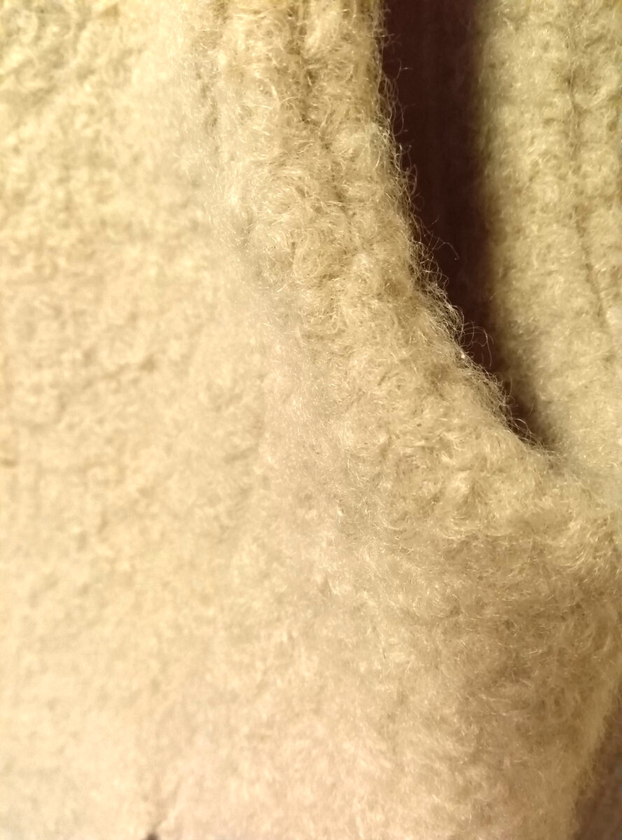 新品 classical elf ボア ベスト タートルネック ハイネック ニットベスト クラシカルエルフ ナチュラル ベージュ LL 大きいサイズ_画像4