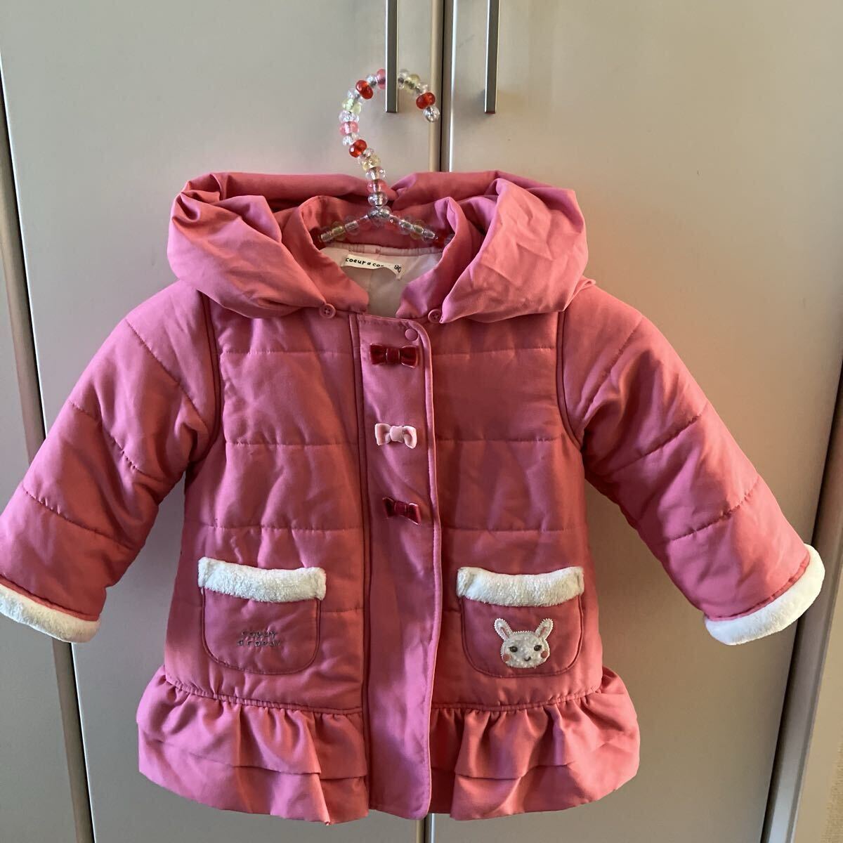 キムラタン アウター コート 上着 ピンク 女の子　サイズ90 coeur a coeur_画像1
