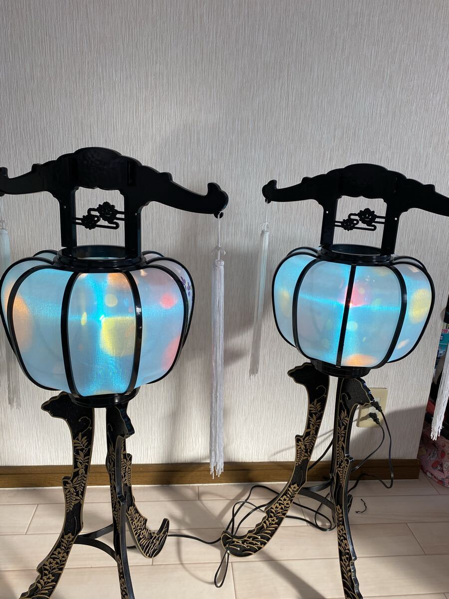 yu12 прекрасный товар высококлассный лампа . поддон фонарь 2 шт. комплект лампа . line лампа лампа ... передний лампа предметы для домашнего буддийского алтаря лампа . указатель поворота .. O-Bon сборный тип 