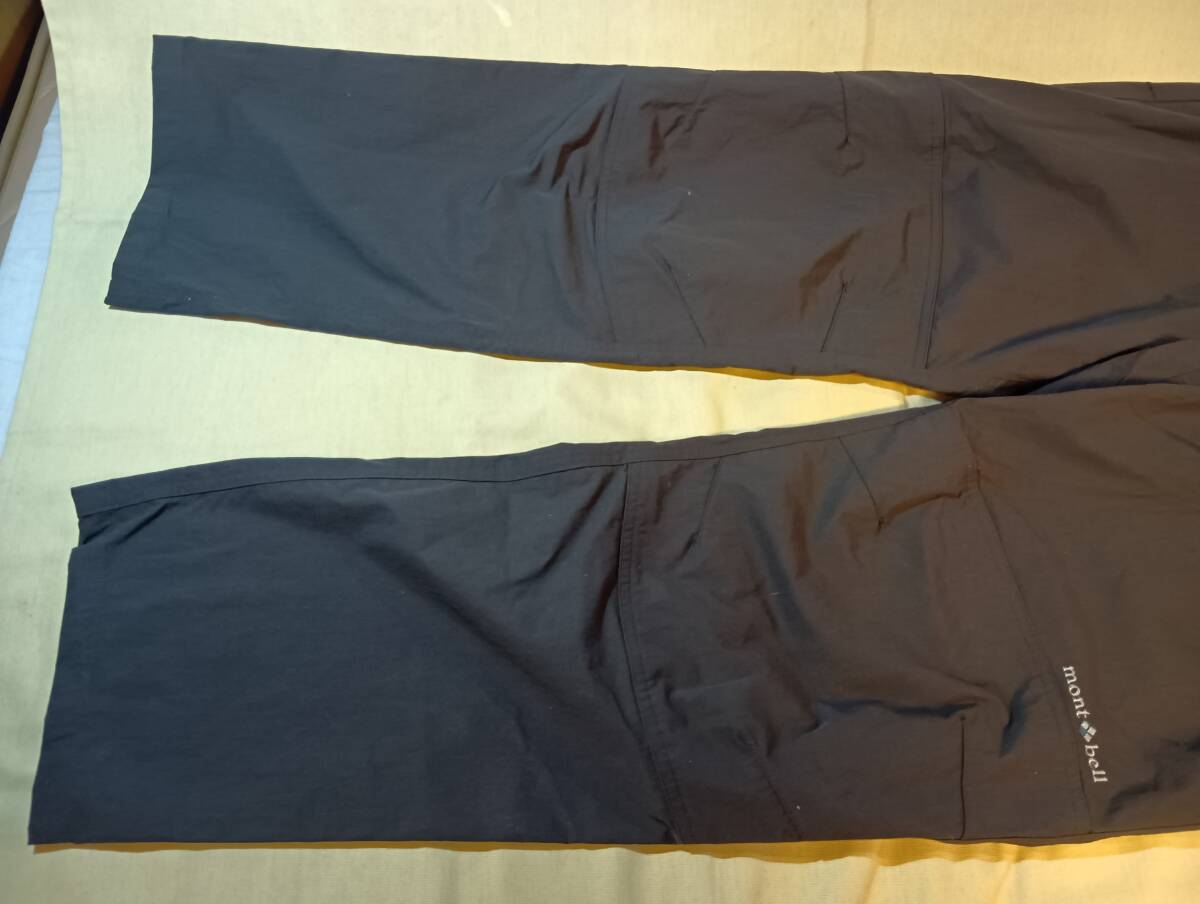 【送料込】モンベル 薄手パンツ XXL 黒 夏山に 中古_画像2