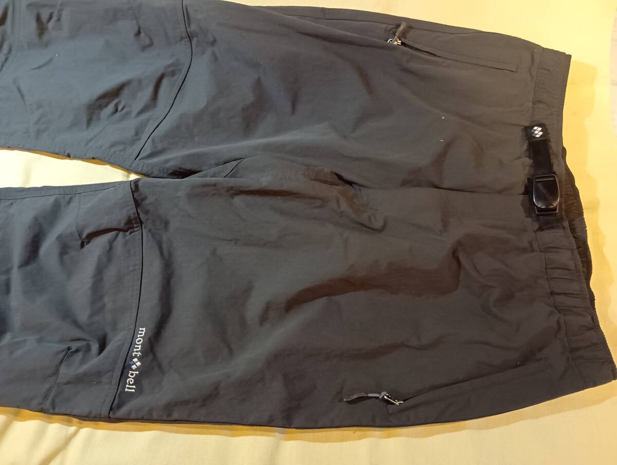 【送料込】モンベル 薄手パンツ XXL 黒 夏山に 中古_画像3