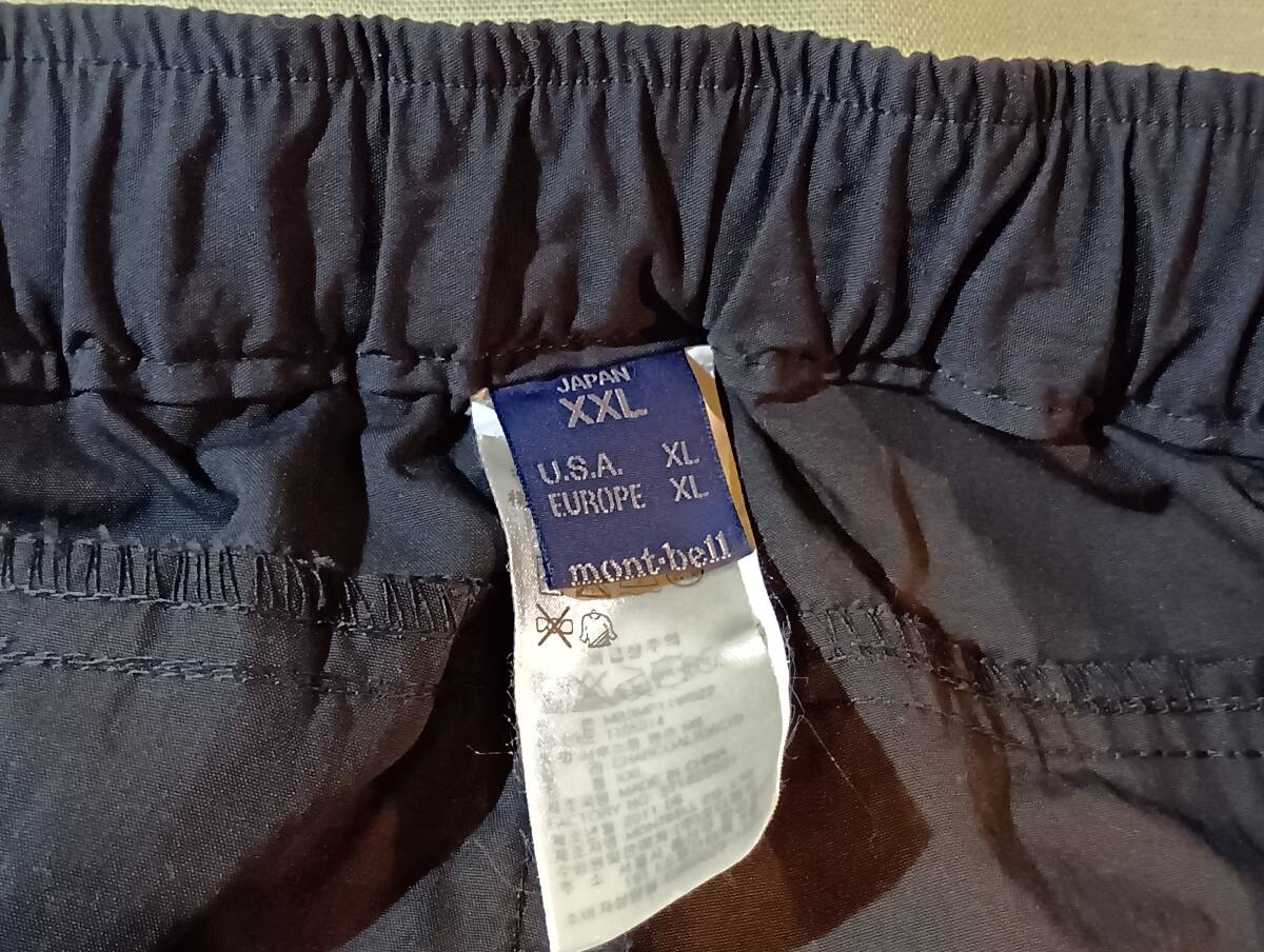 【送料込】モンベル 薄手パンツ XXL 黒 夏山に 中古_画像7