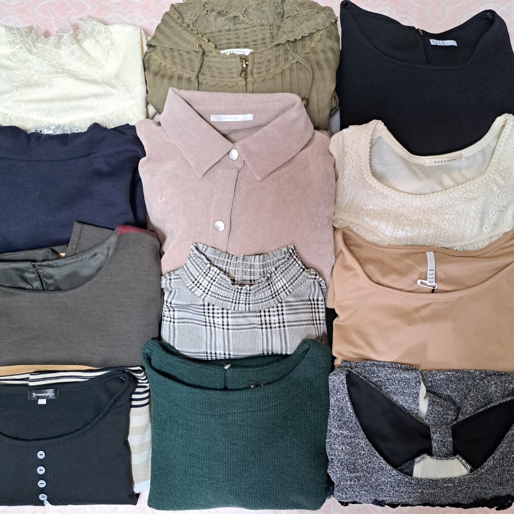 【まとめ売り】 レディース 婦人服 axes femme 12点 トップス ワンピース チュニック カットソー ボーダー サイズMIX 秋冬 カジュアル 美品_画像4