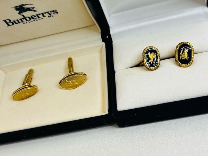 【14301】　★1円スタート　 ブランドアクセ ダンヒル Burberry　その他 カフス・タイピン16点まとめ売り _画像9
