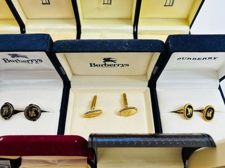 【14301】　★1円スタート　 ブランドアクセ ダンヒル Burberry　その他 カフス・タイピン16点まとめ売り _画像5