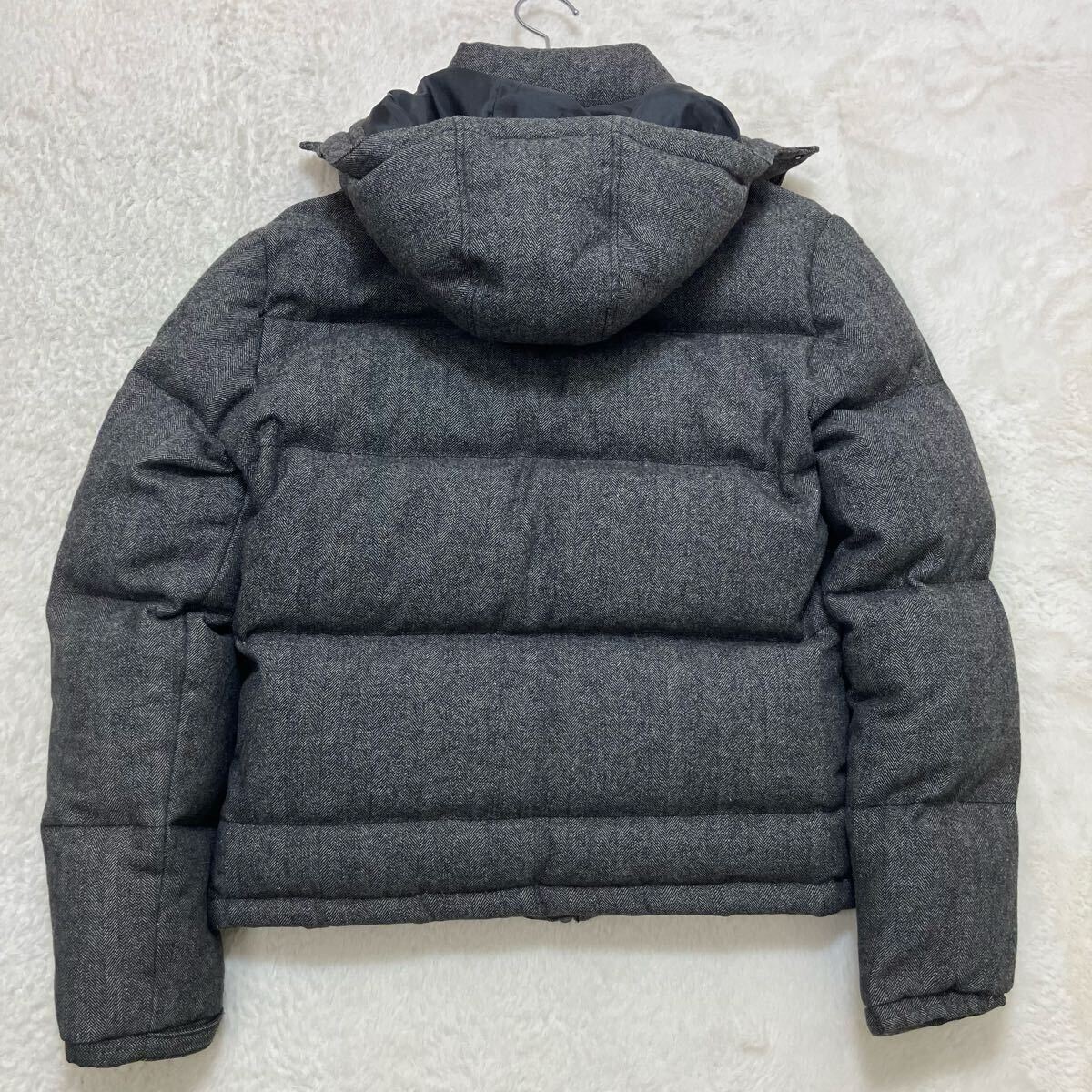 美品 ジャックローズ XL ダウンジャケット ウール ヘリンボーン ツイード フード着脱可 2way 肉厚 極暖 JACKROSE ダブルジップ メンズ _画像8