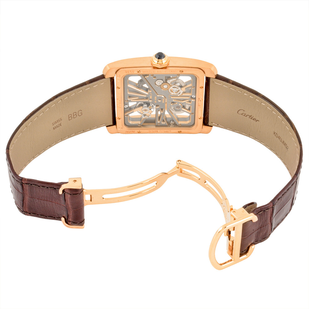 Cartier Cartier M5310040 бак MC наручные часы ручной завод каркас циферблат K18PG чистое золото мужской