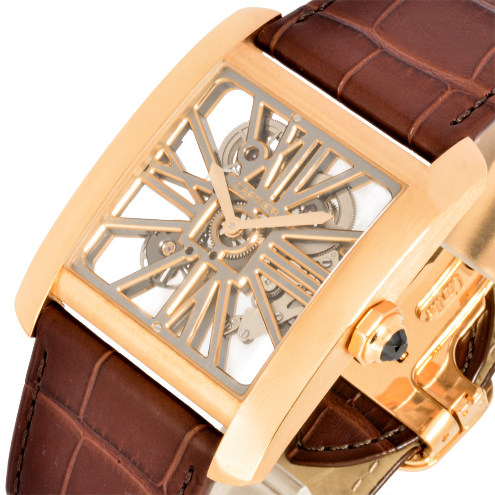 Cartier Cartier M5310040 бак MC наручные часы ручной завод каркас циферблат K18PG чистое золото мужской