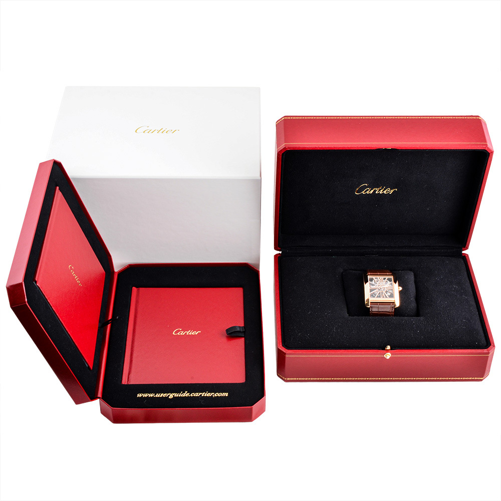  Cartier Cartier M5310040 бак MC наручные часы ручной завод каркас циферблат K18PG чистое золото мужской 