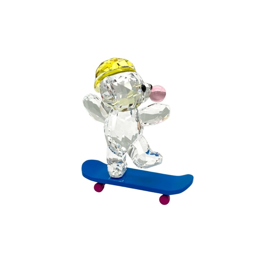 スワロフスキー SWAROVSKI スケートベア クリスベア オブジェ 置物 クリア_画像2
