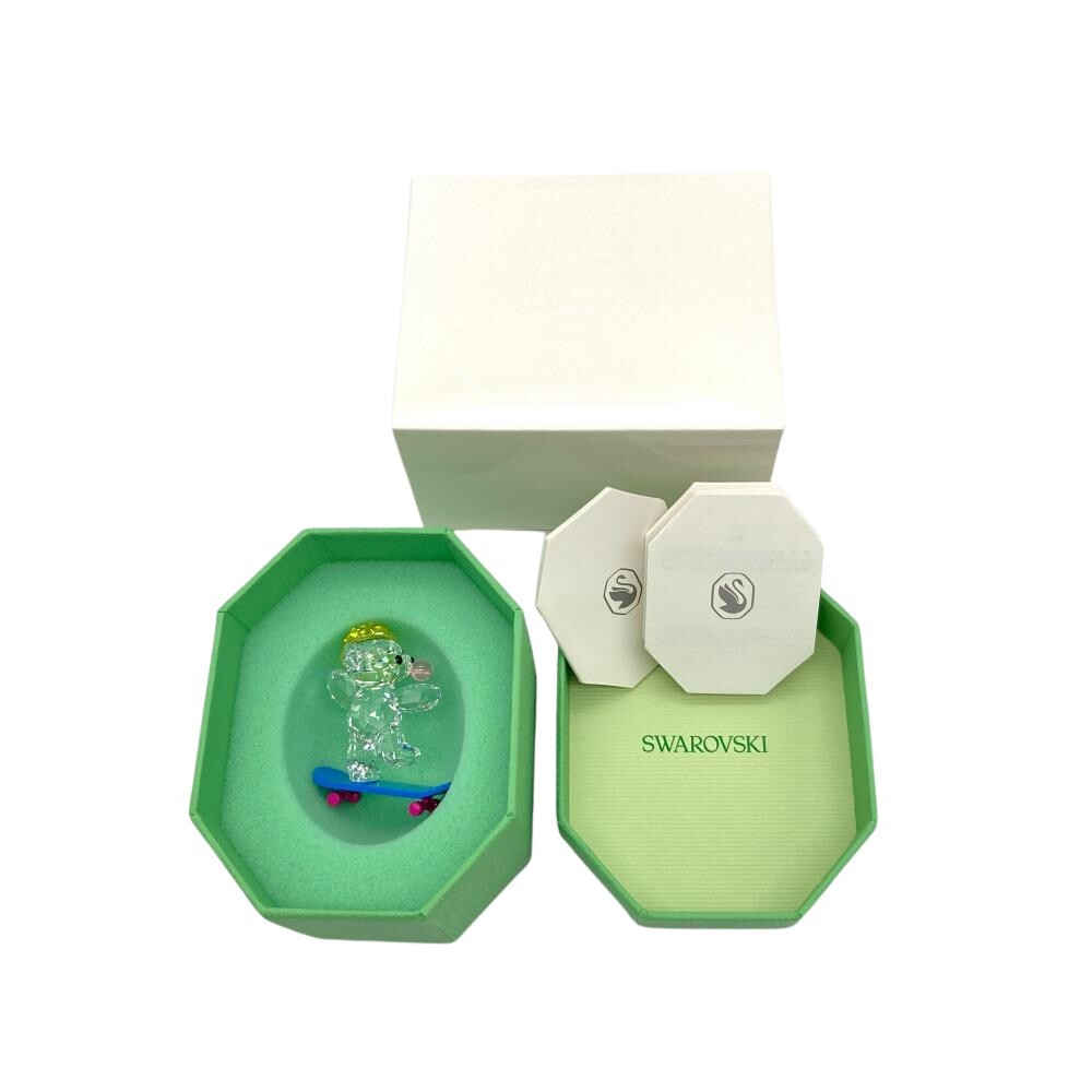 スワロフスキー SWAROVSKI スケートベア クリスベア オブジェ 置物 クリア_画像5