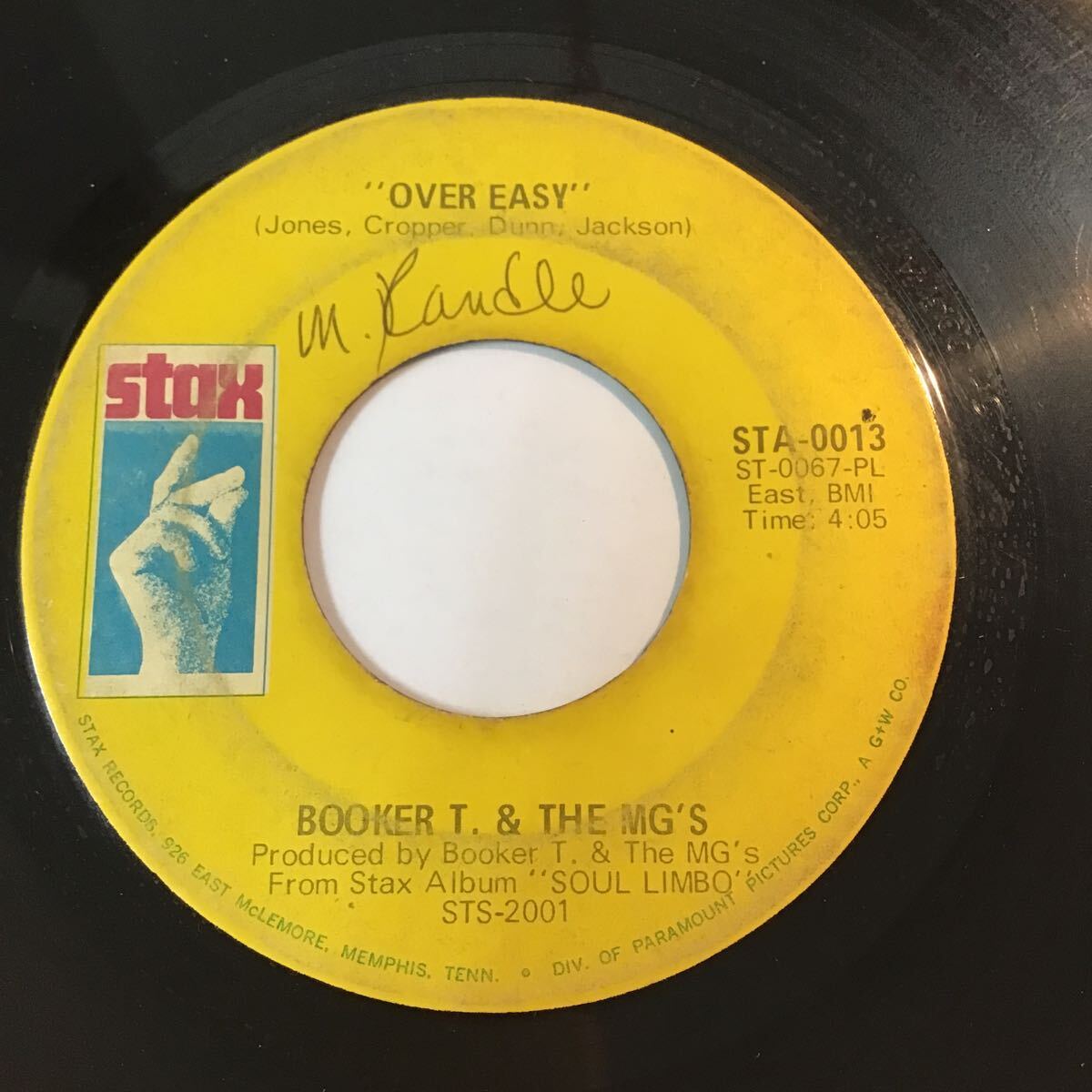 Booker T. & The MG's / Over Easy / Hang 'Em High US盤 45 8054_画像1