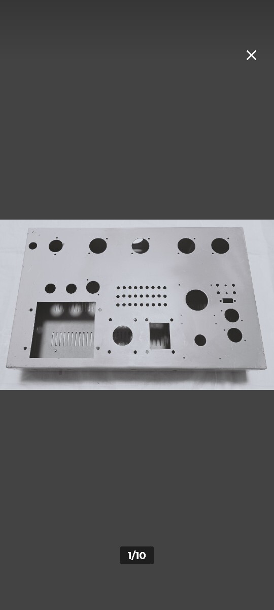 ウエスタン・エレクトリックタイプ 真空管アンプ用シャーシ 鉄製 1.6mm厚 １台 オマケ付き _画像1
