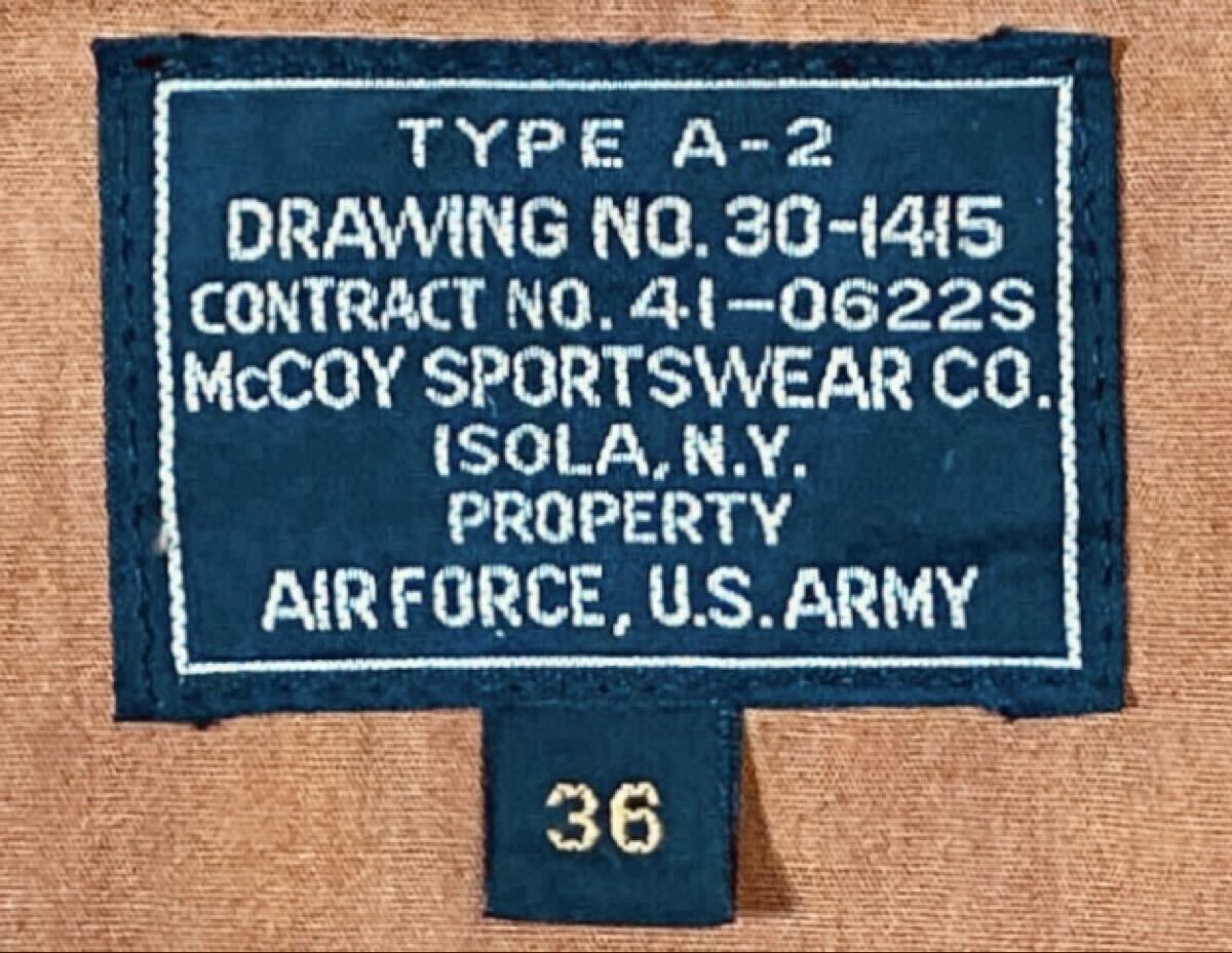 THE REAL McCOY'S A-2 ISOLA リアルマッコイズ _画像2