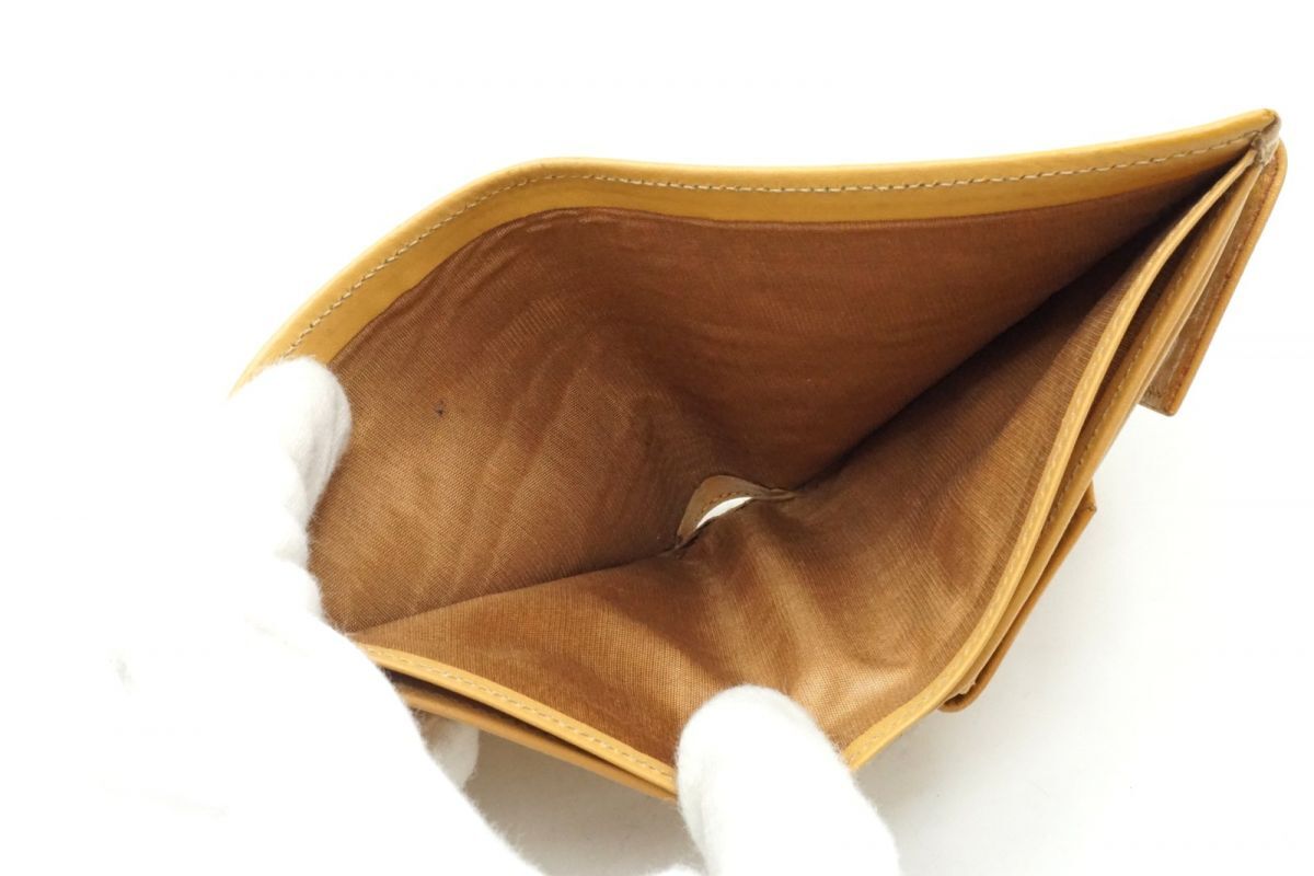 セリーヌ ヴィンテージ 二つ折り 財布 トリオンフロゴ マカダム Unisex PVCレザー 茶 ブラウン CELINE 4437k_画像8