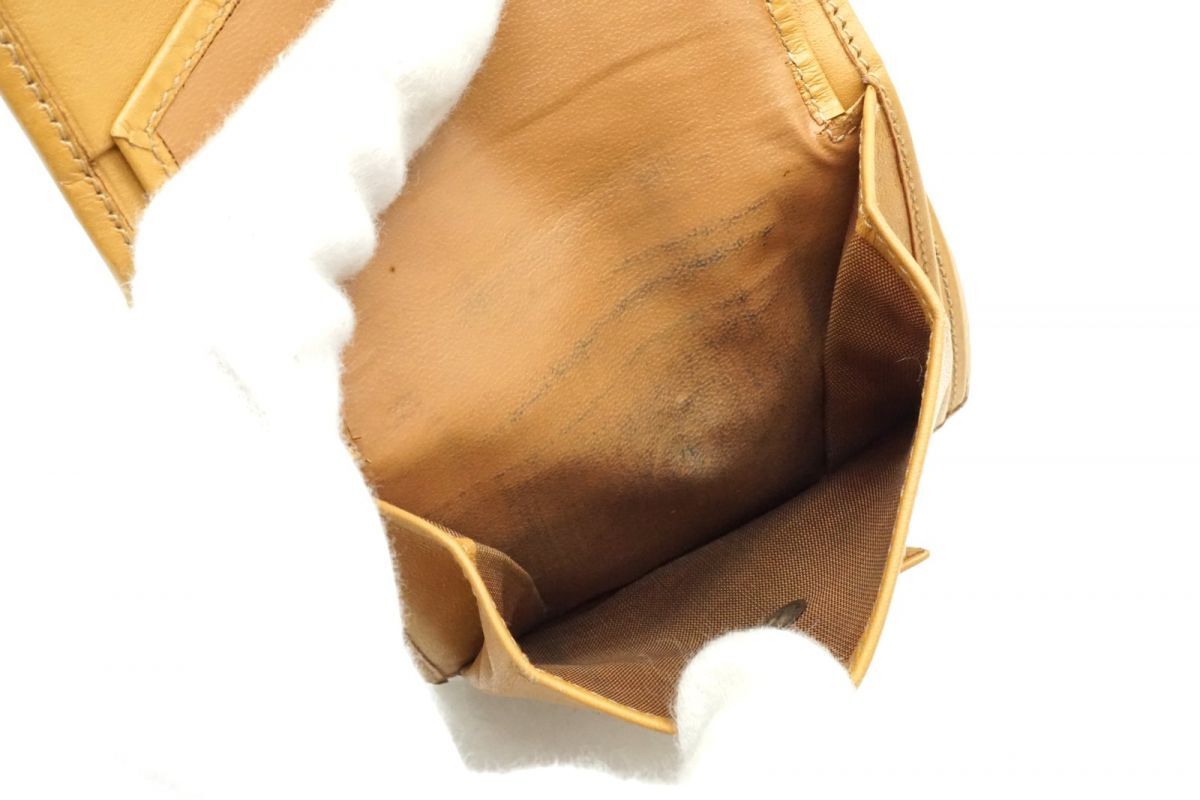 セリーヌ ヴィンテージ 二つ折り 財布 トリオンフロゴ マカダム Unisex PVCレザー 茶 ブラウン CELINE 4437k_画像9