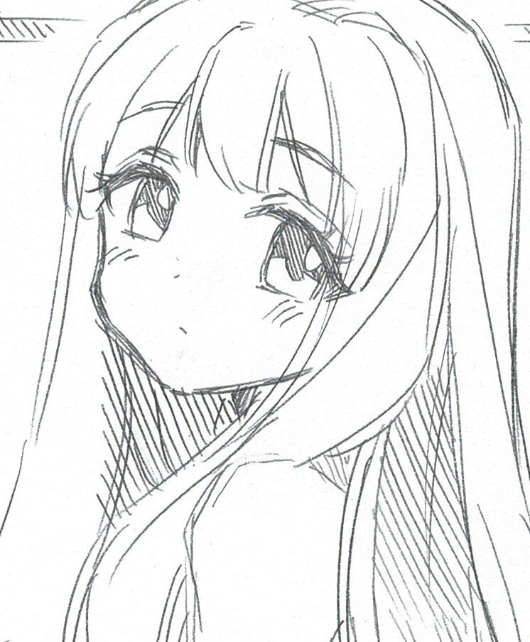 B6(21) стоимость доставки 140 иен ручные иллюстрации оригинал девочка симпатичный черновой .