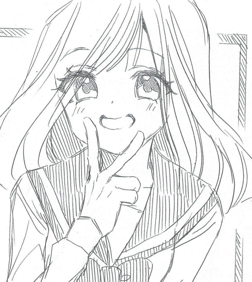 B6(20) стоимость доставки 140 иен ручные иллюстрации оригинал девочка черновой . матроска симпатичный 