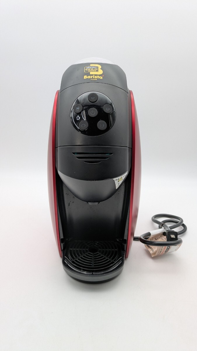 ●【500円スタート】 NESCAFE GOLD BLEND Barista ネスカフェ ゴールドブレンド バリスタ コーヒーメーカー レッド 通電のみ確認済　_画像1