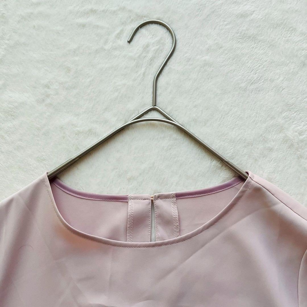 【ナチュラルビューティーベーシック】五分袖ブラウス(S)綺麗め ループボタン E57D53_画像3