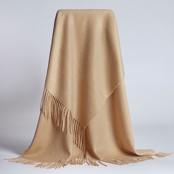 2511 женский кашемир палантин одноцветный мягкий теплый большой размер светло-серый 