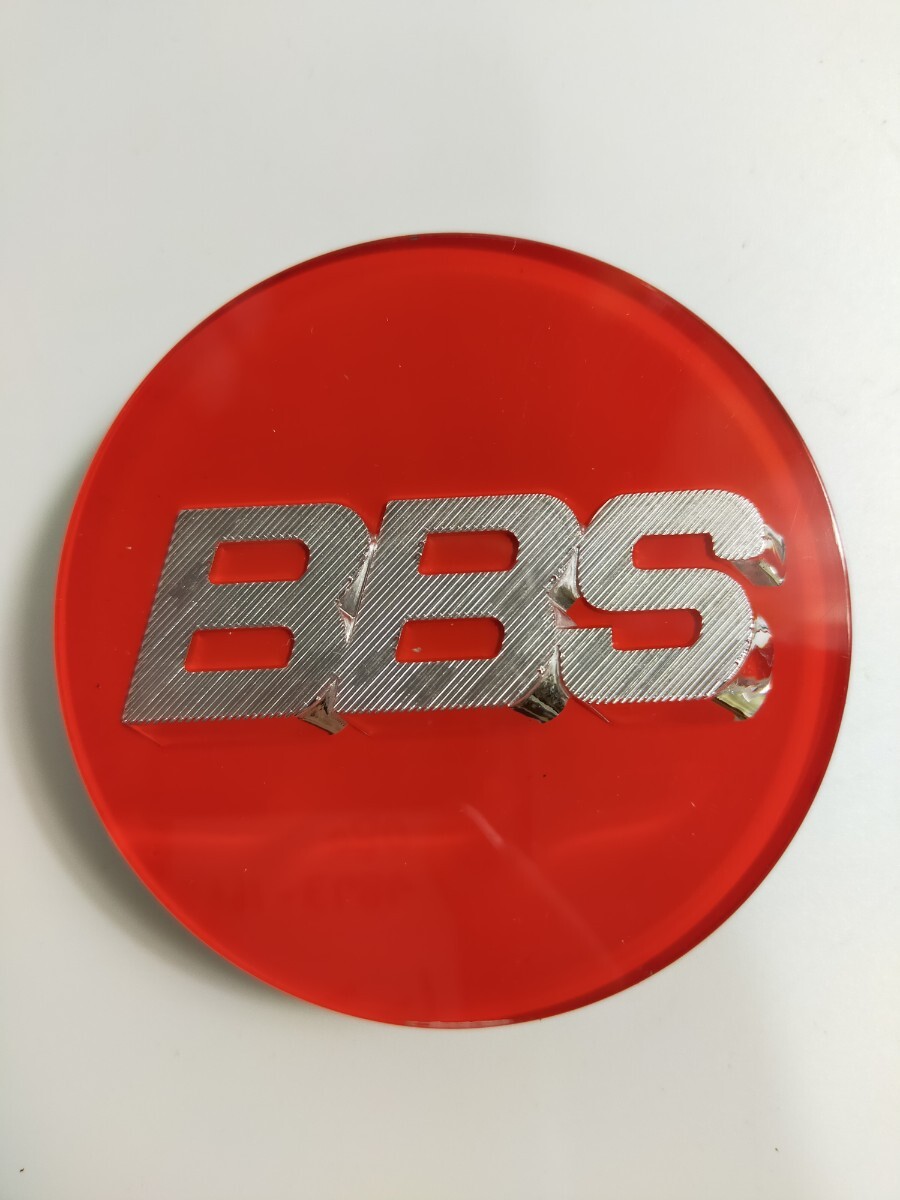 BBS ホイール センター ハブ キャップ 4点セット 未使用 09.24.030 レッド×シルバー 赤×銀 西ドイツ まとめ_画像2