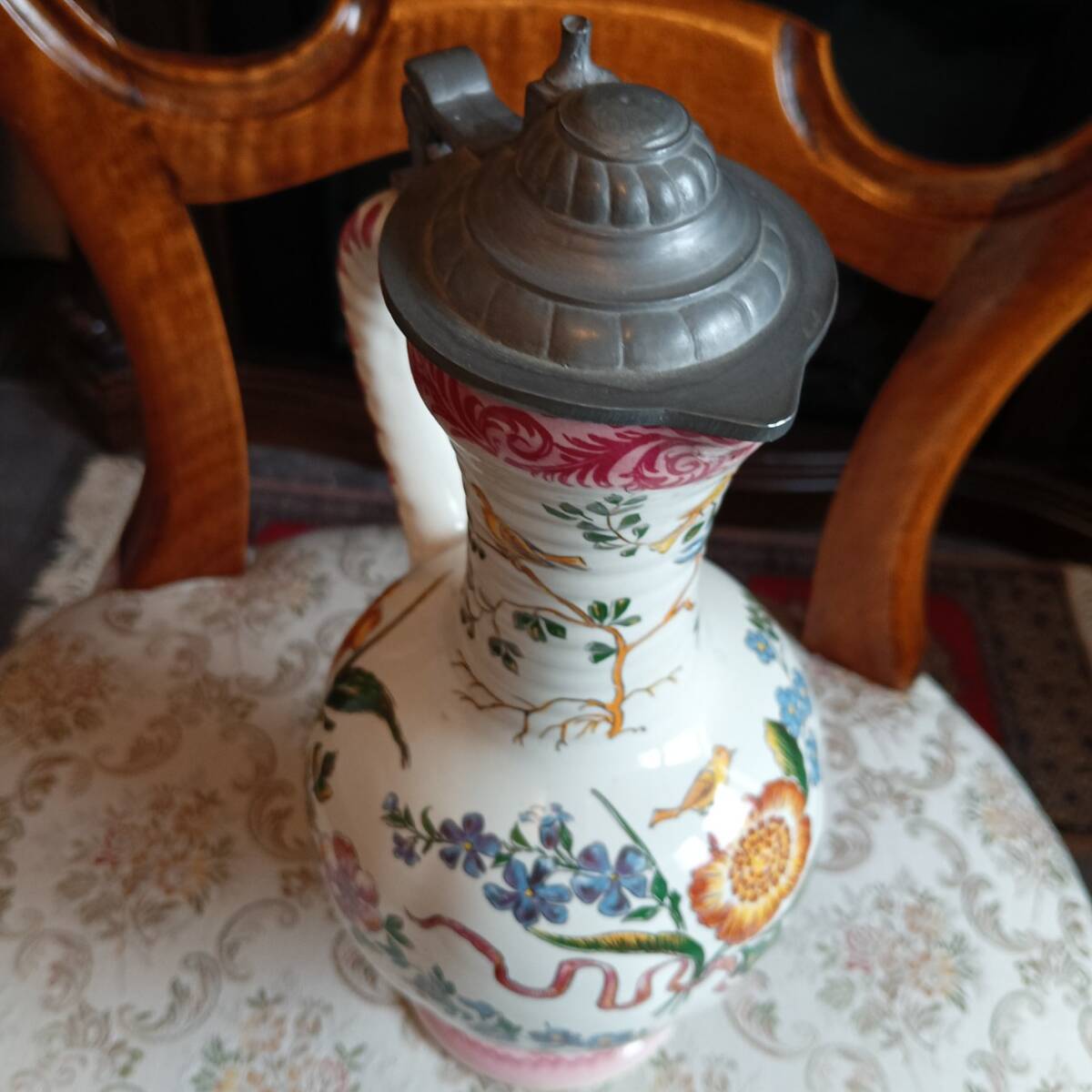 ★ドイツ製★ Ulmer 陶器製 ワインピッチャー/カラフェ ★容量約0.7L★ ヴィンテージ/インテリアにも最適★_画像3