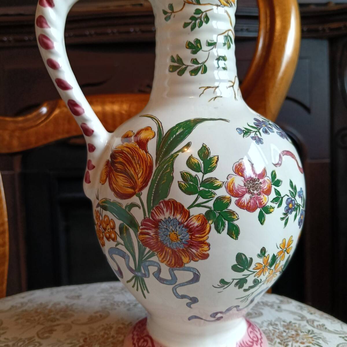 ★ドイツ製★ Ulmer 陶器製 ワインピッチャー/カラフェ ★容量約0.7L★ ヴィンテージ/インテリアにも最適★_画像6