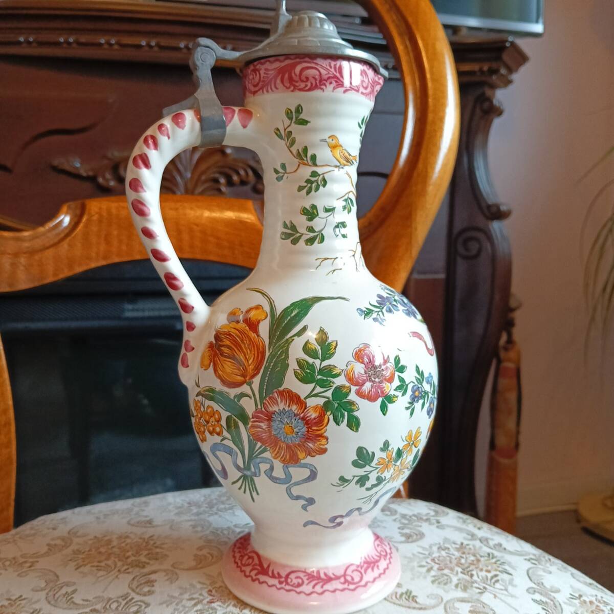 ★ドイツ製★ Ulmer 陶器製 ワインピッチャー/カラフェ ★容量約0.7L★ ヴィンテージ/インテリアにも最適★_画像1