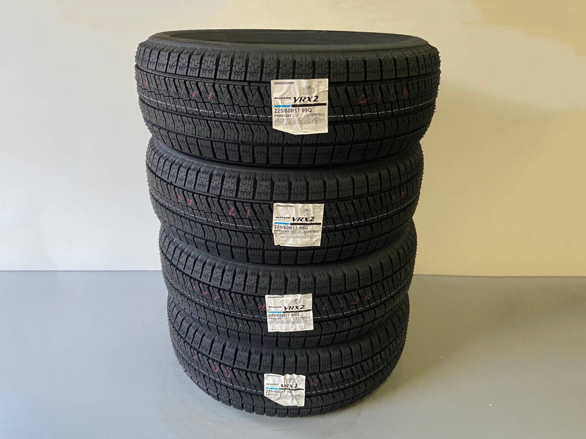 ■225/60R17 99Q■VRX2 2023年製■ブリザック スタッドレスタイヤ 4本セット ブリヂストン BRIDGESTONE BLIZZAK 新品未使用 225 60 17_画像3