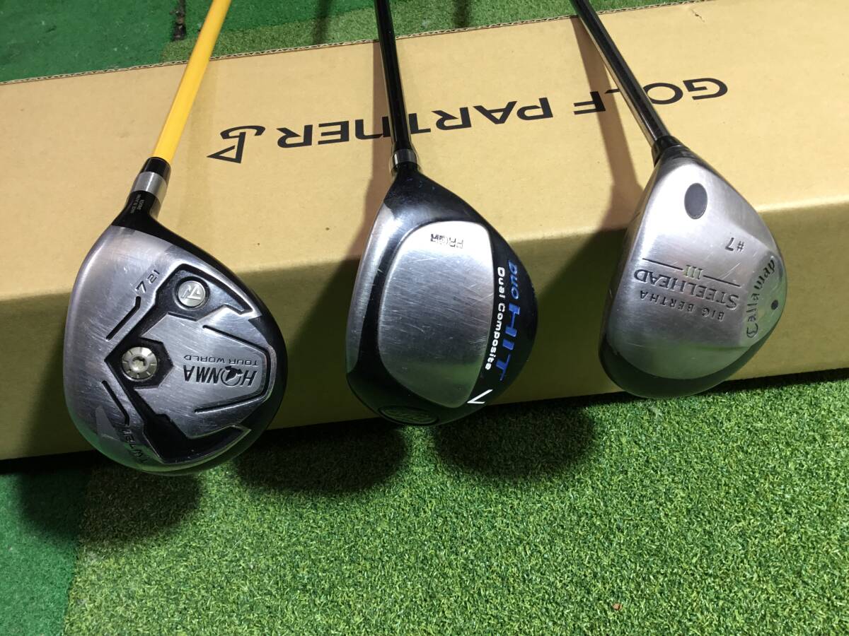 7W 3本セット 本間TW727. プロギアDUO HIT. キャロウェイ スチールヘッドIII 送料込み価格_画像1