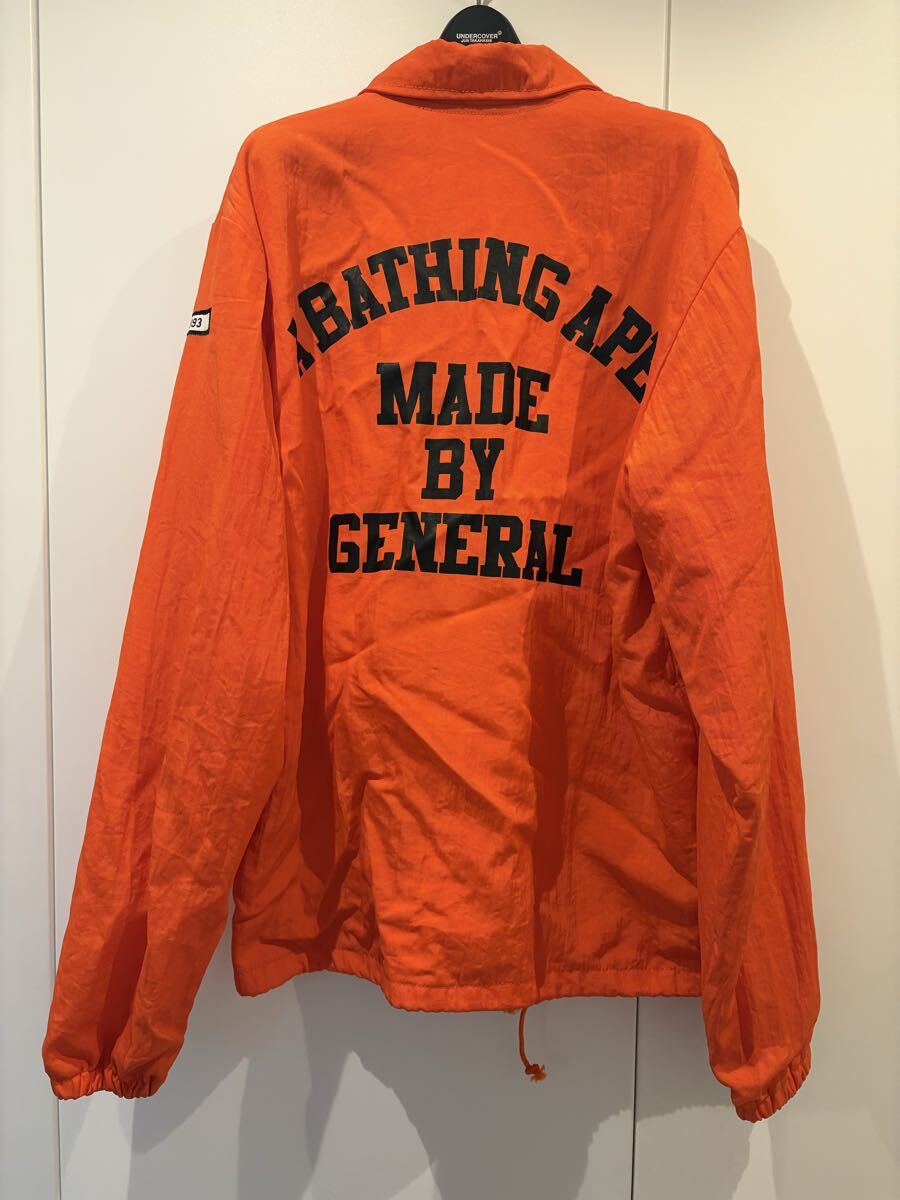 BAPE コーチジャケット APE ABATHINGAPE NIGO エイプ ベイプ アベイシングエイプ ナイロンジャケット 裏原宿 古着 L ヴィンテージ 日本製_画像2